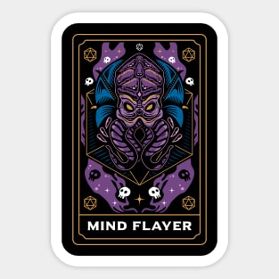 Mind Flayer Tarot Card Sticker